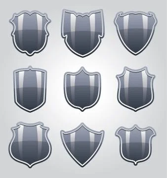 Vector shields Stock Illustration