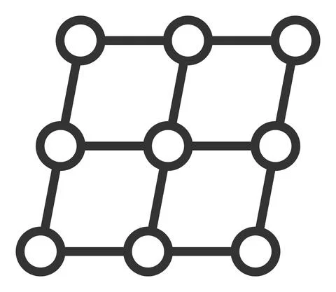 Vector Shifted Grid Nodes Flat Icon Illustration Stock Illustration