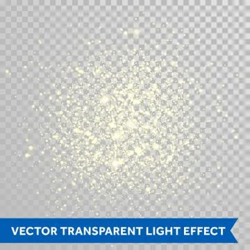 Vector shimmering particles of fireworks explosion. Glittering light effect. Stock Illustration