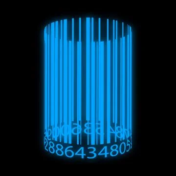 Vector Shining Cylindrical Barcode Stock-Illustration