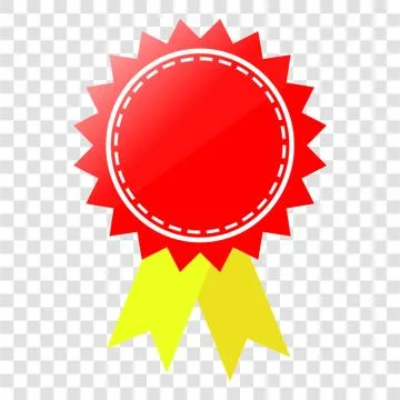 Vector Shinning Sun Shape Red and Yellow Blank Tag, at Transparent effect bac Stock Illustration