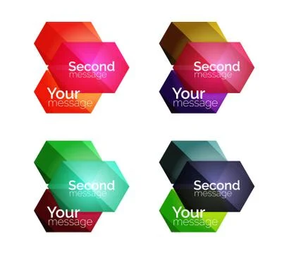 Vector shiny blank web option boxes Stock Illustration