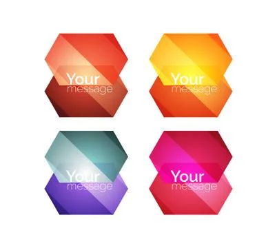 Vector shiny blank web option boxes 库存插图