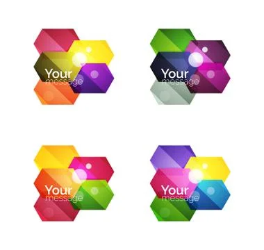 Vector shiny blank web option boxes Stock Illustration