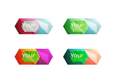 Vector shiny blank web option boxes Stock Illustration