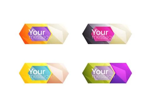 Vector shiny blank web option boxes Illustrazione stock