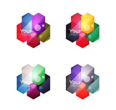 Vector shiny blank web option boxes Stock Illustration