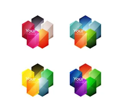 Vector shiny blank web option boxes イラスト素材