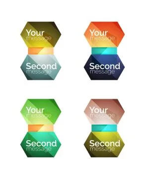 Vector shiny blank web option boxes Stock Illustration