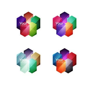 Vector shiny blank web option boxes Stock Illustration