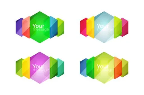 Vector shiny blank web option boxes Illustrazione stock