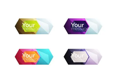 Vector shiny blank web option boxes Stock Illustration