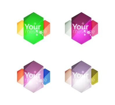 Vector shiny blank web option boxes Stock Illustration