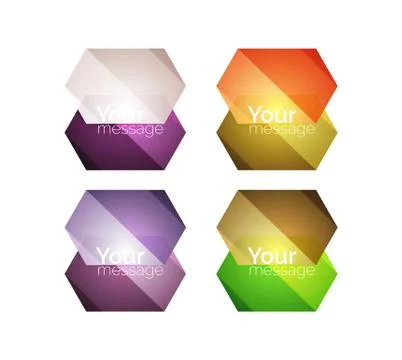 Vector shiny blank web option boxes Stock Illustration