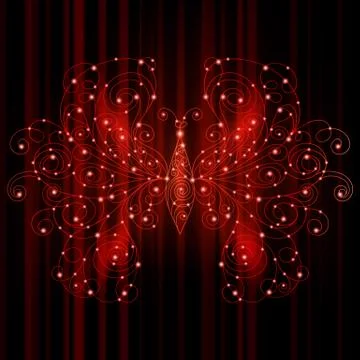 Vector shiny butterfly, energy concept illustration Illustrazione stock