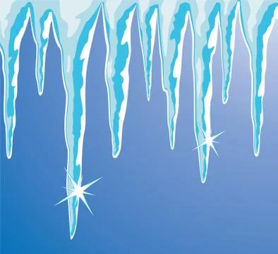 Vector shiny icicles Stock Illustration