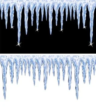 Vector shiny icicles Stock Illustration