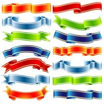 Vector shiny ribbons Stock Illustration