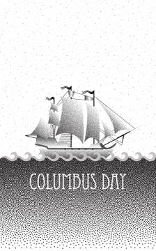 Vector ship with separate editable elements Stock Illustration