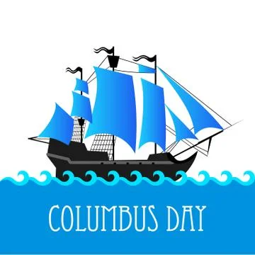 Vector ship with separate editable elements. Stock Illustration