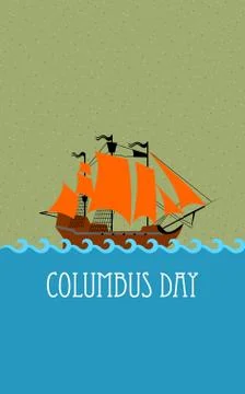 Vector ship with separate editable elements. Stock Illustration