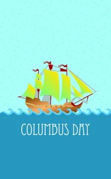 Vector ship with separate editable elements. Stock Illustration