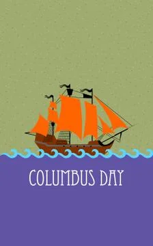 Vector ship with separate editable elements. Stock Illustration