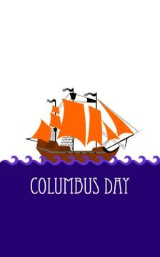 Vector ship with separate editable elements. Stock Illustration