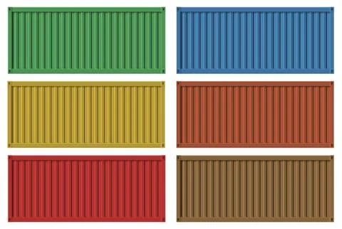 Vector of shipping container Stock Illustration
