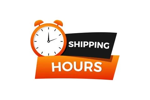 Vector shipping hours concept design Stock Illustration