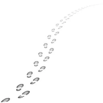 Vector shoe tracks footpath Stock Illustration