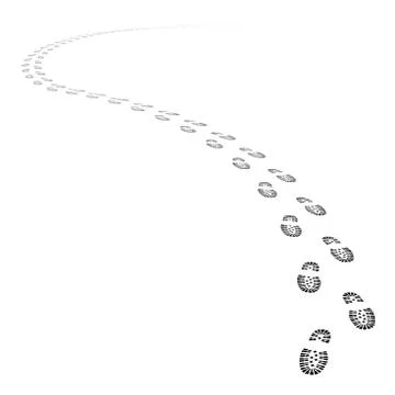 Vector shoe tracks footpath Illustrazione stock