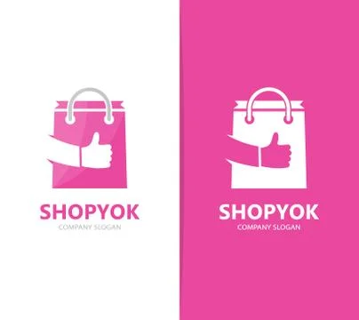 Vector of shop and like logo combination. Sale and best symbol or icon. Unique Stock Illustration