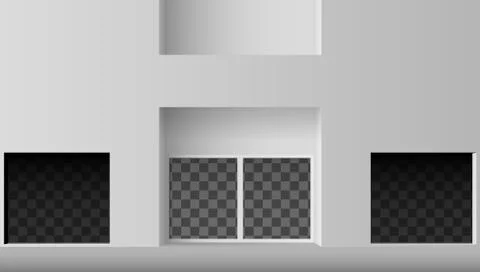 Vector Shop OR Boutique Store With Windows Stockillustratie