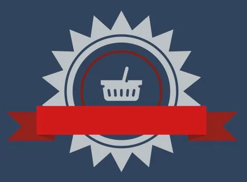 Vector shopping badge Stock Illustration