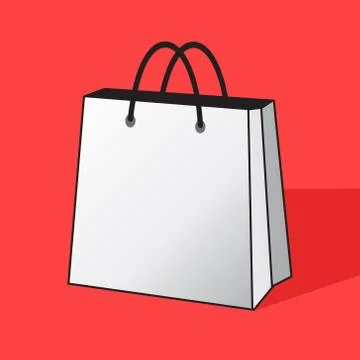 Vector shopping bag Illustrazione stock