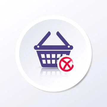 Vector shopping basket icon remove item Stock-Illustration