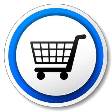 Vector shopping blue icon Stock Illustration