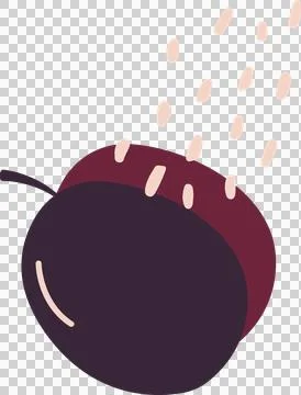 Vector is showing chocolate donut with maroon icing and sprinkles on transparent Stock Illustration