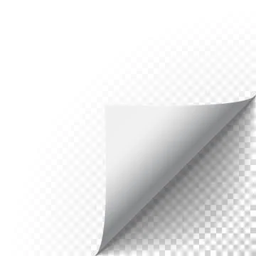 Vector sicker paper peel curled fold with shadow Stock Illustration