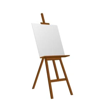 Vector sienna art easel Stock Illustration