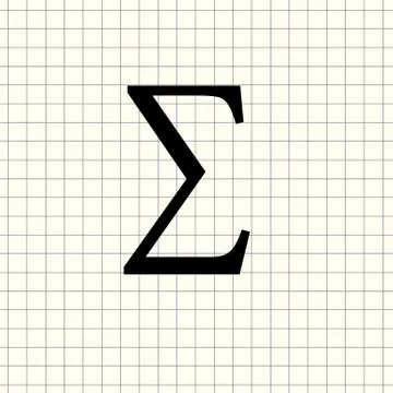 Vector sigma sign Stock Illustration