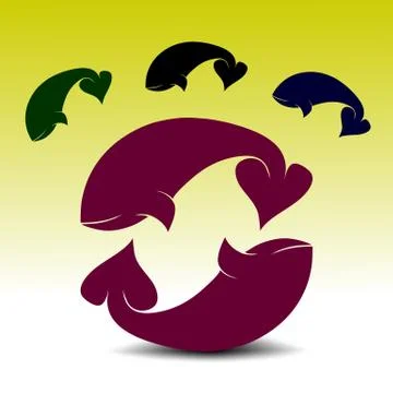 Vector sign abstract Fish Stock Illustration