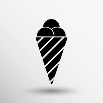 Vector sign abstract ice cream logo stylized Stock Illustration