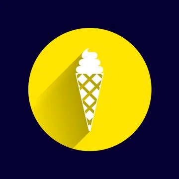 Vector sign abstract ice cream logo stylized Stock Illustration