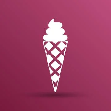 Vector sign abstract ice cream logo stylized Stock Illustration