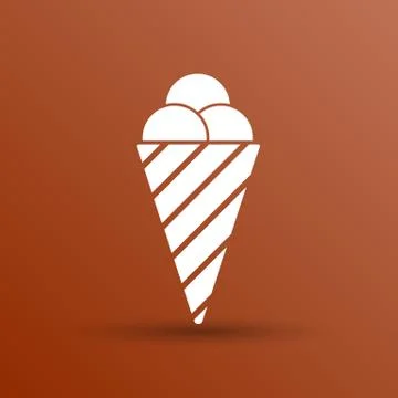 Vector sign abstract ice cream logo stylized Stock Illustration