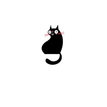 Vector sign of a black cat Stock Illustration