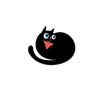 Vector sign of a black cat Stock Illustration