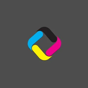 Vector sign CMYK, Printing Stock Illustration